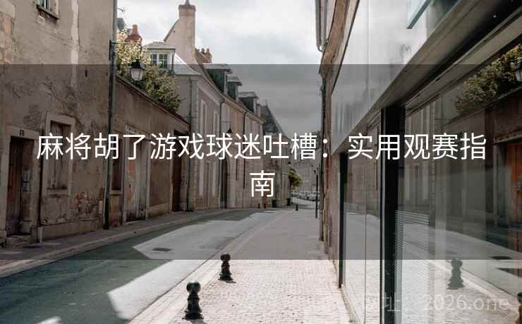 麻将胡了游戏球迷吐槽：实用观赛指南  第2张
