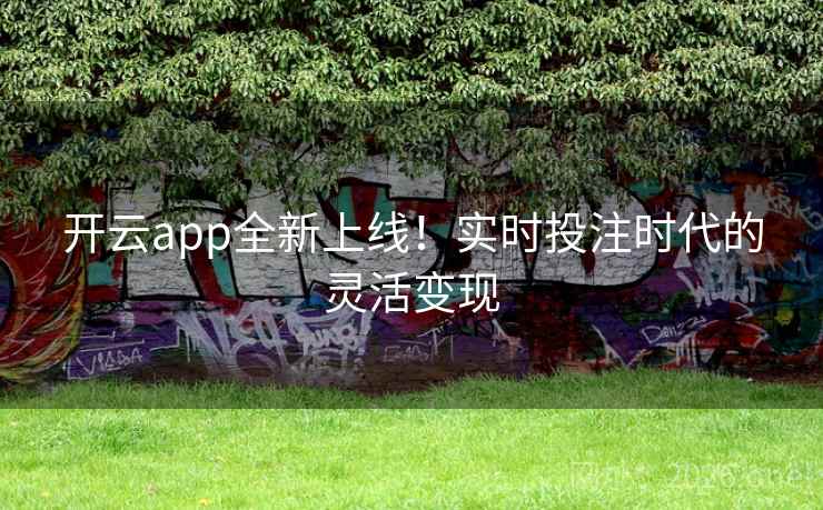 开云app全新上线!实时投注时代的灵活变现  第2张 开云app全新上线!实时投注时代的灵活变现  第2张